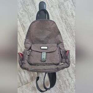 Baggallini Dark Brown Backpack with Black Details